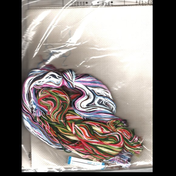 Vintage Bucilla Counted Cross Stitch Blossoming Bird Cage 12 x 16 Sealed Package - Picture 3 of 3